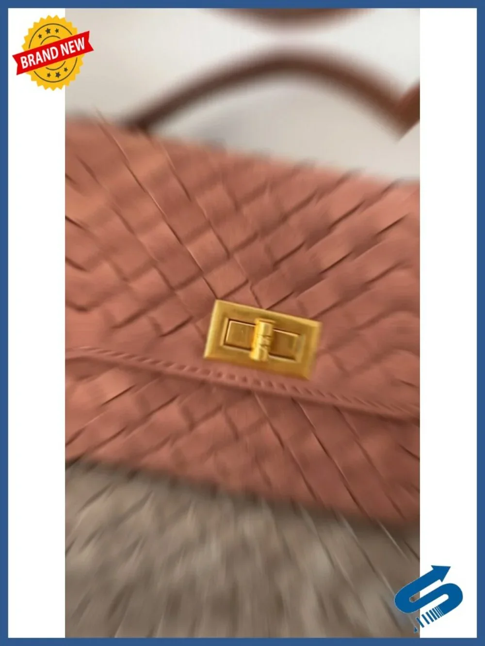 Woven Suede Handbag - Evening Shoulder Bag & Casual Clutch Purse